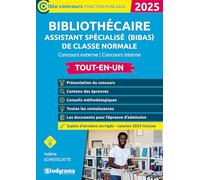 Bibliothécaire assistant spécialisé (BIBAS) de classe normale - Tout-en-un (Catégorie B - Concours 2025): Concours externe - Concours interne
