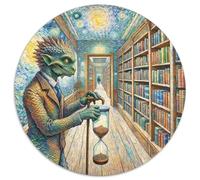 Bibliothècaire de chronologie 1000 Pièces Casse-tête Fantastique Magique Puzzle Circulaire pour Adultes Et Enfants Classiques Jeux De Défi Uniques Décompression 1000pcs (67.5x67.5cm)