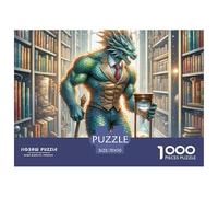 Bibliothècaire de chronologie 1000 Pièces Jigsaw Puzzle Fantastique Magique pour Adultes Artistique Jeu Éduchatif Défi Jouets 70x50cm/1000pcs