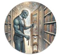 Bibliothècaire de chronologie 1000 Pièces Puzzle Fantastique Magique Puzzle Circulaire pour Adultes Et Enfants Classiques l'art De La Décoration Moderne Qualité Supérieure 1000pcs (67.5x67.5cm)