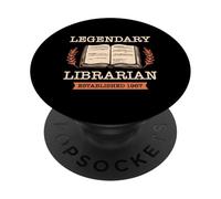 Bibliothécaire légendaire, création d'un Livre de bibliothèque en 1967 PopSockets PopGrip Adhésif