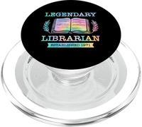 Bibliothécaire légendaire, création d'un Livre de bibliothèque en 1971 PopSockets PopGrip pour MagSafe