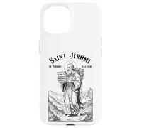 Bibliothécaire Patron Saint Jérôme Bookish Reader Livre bibliothécaire Coque pour iPhone 15
