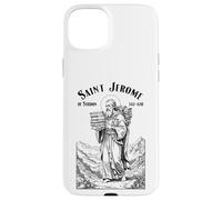 Bibliothécaire Patron Saint Jérôme Bookish Reader Livre bibliothécaire Coque pour iPhone 15 Plus