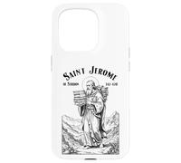 Bibliothécaire Patron Saint Jérôme Bookish Reader Livre bibliothécaire Coque pour iPhone 15 Pro