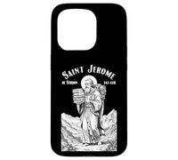 Bibliothécaire Patron Saint Jérôme Bookish Reader Livre bibliothécaire Coque pour iPhone 15 Pro