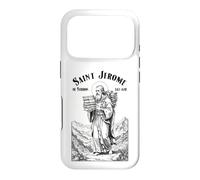 Bibliothécaire Patron Saint Jérôme Bookish Reader Livre bibliothécaire Coque pour iPhone 17 Pro