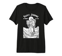 Bibliothécaire Patron Saint Jérôme Bookish Reader Livre bibliothécaire T-Shirt Haut de Gamme