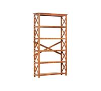 Bibliothèque 100x30x180cm Bois massif d acacia et finition miel Brun G