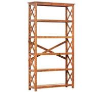 Bibliothèque 100x30x180cm Bois massif d acacia et finition miel
