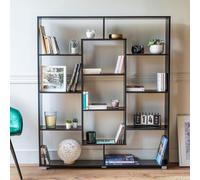 Bibliothèque 11 étagères multiformes noire emily