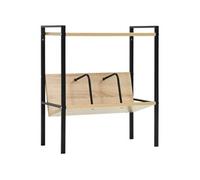 Bibliothèque 2 niveaux noir chêne 52x28x59 cm bois d'ingénierie288231