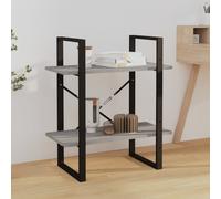 Bibliothèque 2 Niveaux Sonoma Gris 60x30x70cm Bois d'Ingénierie Etagère vidaXL