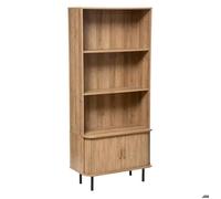 Atmosphera Créateur d'Intérieur - Bibliothèque Colva 2 Portes Effet Chêne - Étagère 5 Cases pour Chambre, Salon, Bureau - L80 x H179,5cm