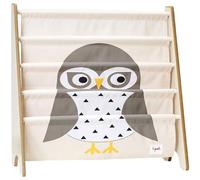 3 Sprouts - Étagère Livre Enfant en Bois - Bibliothèque Montessori pour Enfants - Rangement Livre Enfant - Hibou
