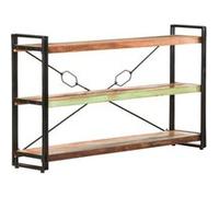 Bibliothèque 3 niveaux 140x30x80 cm Bois de récupération massif