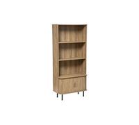 Atmosphera Créateur d'Intérieur - Bibliothèque Colva 2 Portes Effet Chêne - Étagère 5 Cases pour Chambre, Salon, Bureau - L80 x H179,5cm