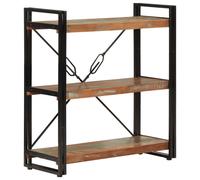 Bibliothèque 3 niveaux 77x30x80 cm bois récupération massif/fer vidaXL vidaXL Marron