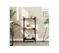 VidaXL Bibliothèque 3 niveaux chêne brun 40x30x86 cm bois d'ingénierie 837631 Marron G