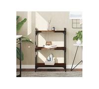 vidaXL Bibliothèque 3 niveaux chêne brun 60x30x86 cm bois d'ingénierie837651 Marron G