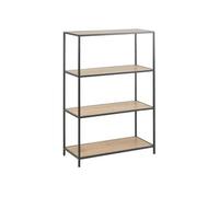 - Bibliothèque 3 niveaux en MDF et métal - Noir et Beige - Sireine