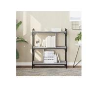 Bibliothèque 3 niveaux sonoma gris 76x32x88cm bois d'ingénierie 833933