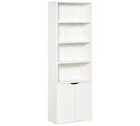 Bibliothèque - HOMCOM - 4 compartiments - meuble de rangement livres - 59x29x180 cm - Blanc