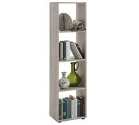 Bibliothèque 4 Niches 140,5x33x36,5 Cm Chêne Grisé - Voska Gris