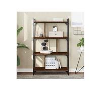 Bibliothèque 4 niveaux chêne brun 76x32x123cm bois d'ingénierie 833939
