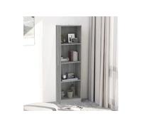 vidaXL Bibliothèque 4 niveaux Sonoma gris 40x24x143 cm 816066