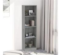 Bibliothèque 4 niveaux Sonoma gris 40x24x143 cm Sonoma gris G