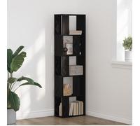 vidaXL Bibliothèque 5 étagères chêne noir – 45×23,5×162,5 cm – bois d'ingénierie, finition mate