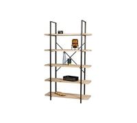 Bibliothèque 5 étagères Chicago - Naturel fonce