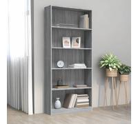 Bibliothèque 5 Niveaux Chêne Marron 40x24x175cm Bois Ingénierie Salon vidaXL