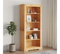 Bibliothèque 5 niveaux Gamme Corona Pin mexicain 81x40x170 cm Brun G