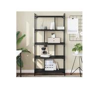 vidaXL Bibliothèque 5 niveaux noir 76x32x158 cm bois d'ingénierie