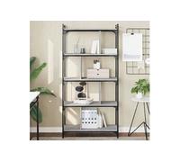 Bibliothèque 5 niveaux sonoma gris 76x32x158 cm 833943