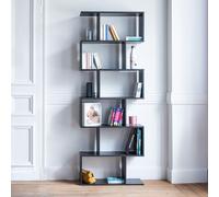 Happy Garden Bibliothèque au Style Moderne 6 étagères Noire Virginia. Meuble de Rangement pour Salon Chambre ou Bureau. Etagères de rangements pour Livre.