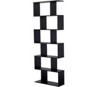 Happy Garden Bibliothèque au Style Moderne 6 étagères Noire Virginia. Meuble de Rangement pour Salon Chambre ou Bureau. Etagères de rangements pour Livre.