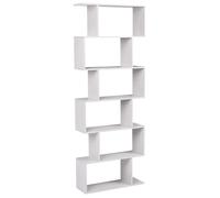 Bibliothèque 6 étagères VALDOSA 190 cm Blanc cassé