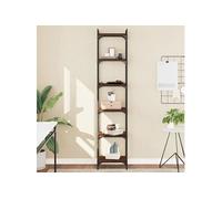 vidaXL Bibliothèque 6 niveaux chêne marron 40x30x188cm bois ingénierie837646 Marron G