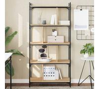 Bibliothèque 6 Niveaux Étagère à Livres Sonoma Gris Bois d'Ingénierie vidaXL