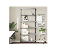 Vidaxl Bibliothèque 6niveaux Sonoma Gris 80x30x188cm Bois D'ingénierie Gris