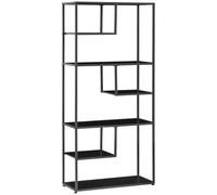 HOMCOM Bibliothèque étagère de Rangement à 7 Niveaux Cadre en Acier Style Industriel pour Salon Chambre Cuisine - 83 x 34 x 180 cm
