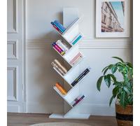 Happy Garden Bibliothèque Simone – 8 étagères en forme d'arbre pour livres, blanche
