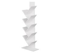 Happy Garden Bibliothèque au Style Moderne 8 étagères Blanche Simone. Meuble de Rangement 8 Niveaux en Forme d'arbre. Étagères de rangements pour Livre.