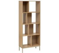 5five Bibliothèque Tasso Effet bois naturel 63 x 30 x 159 cm, 8 niches