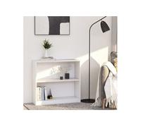 vidaXL Bibliothèque 80x24x75 cm – Blanc, bois d'ingénierie