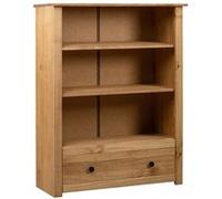 Bibliothèque 80x35x110 cm Bois de pin massif Assortiment Panama couleur de bois naturelle G