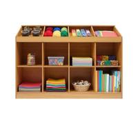 Bibliothèque à 12 compartiments - 126 x 30 x 91 cm - En MDF - Pour salon et | MDF, 126 x 30 x 91 cm, aspect bois, charge maximale de 25 kg, incliné, stable, socle surélevé, pour salon, chambre à coucher